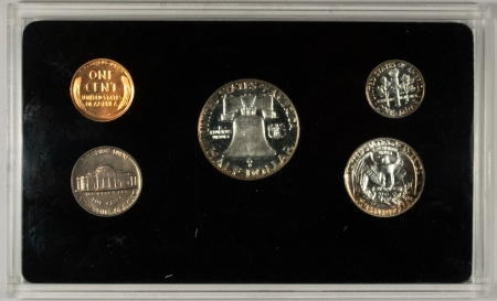 New Store Items 1953 U.S. 5 COIN SILVER PROOF SET, CH-GEM PROOF & FRESH, VINTAGE BLACK HOLDER