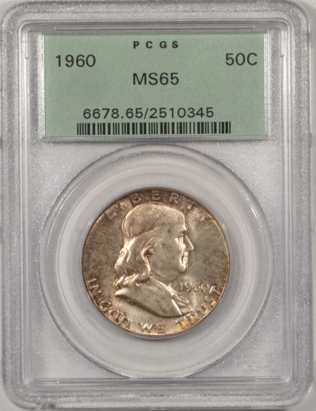 New Certified Coins 1960 FRANKLIN HALF DOLLAR – PCGS MS-65, OGH & PREMIUM QUALITY!
