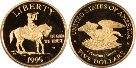 Modern Gold Commems 1995 CIVIL WAR 3 PC GOLD/SILVER COMMEMORATIVE COIN SET, GEM PROOF-OGP, BOX & COA