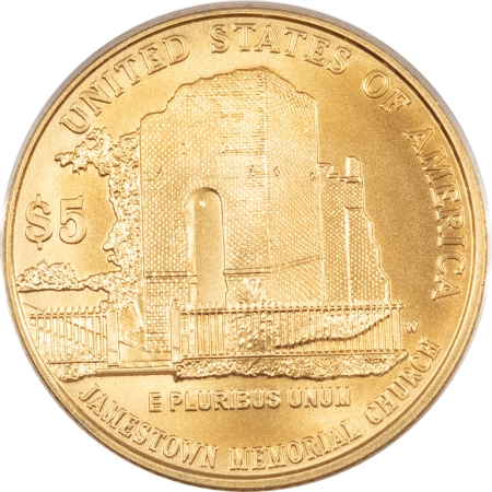 Modern Gold Commems 2007 JAMESTOWN 400TH ANNIVERSARY COMMEMORATIVE GOLD COIN, GEM BU-OGP/BOX & COA