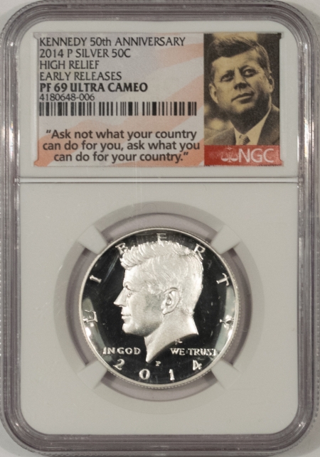Kennedy Halves 2014-P PROOF KENNEDY HALF DOLLAR – NGC PF-69 ULTRA CAMEO
