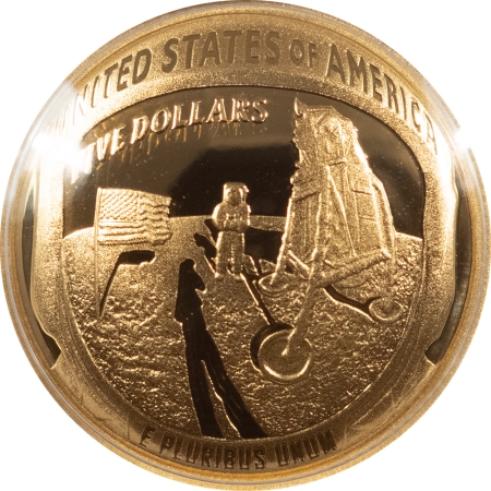 Modern Gold Commems 2019 APOLLO 11 50TH ANNIVERSARY $5 GOLD COIN, GEM PROOF, OGP, BOX & COA