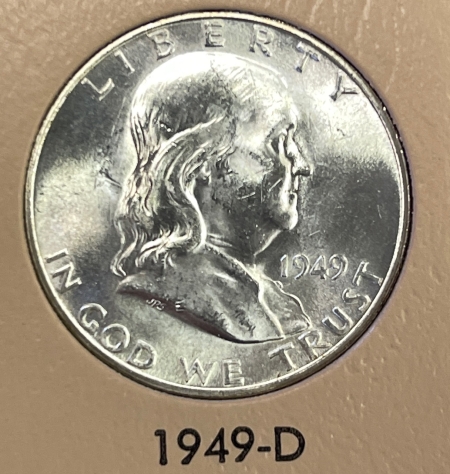 Franklin Halves 1948-1963D FRANKLIN HALF DOLLAR COMPLETE 35 COIN SET NICE BRILLIANT UNCIRCULATED