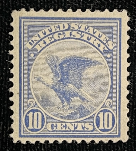U.S. Stamps SCOTT #F-1, 10c PALE UNLTRAMARINE, MOG-H, NATURAL GUM CREASE, LOOKS VF-CAT $75