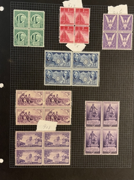 U.S. Stamps 14 PAGE REMAINDER/STOCKBOOK-HUNDREDS U.S. SINGLES, MOST 1930s, MOGNH-CAT $500+!