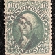 U.S. Stamps SCOTT #69, 12c GRAY-BLACK, USED, VF+ & VERY CHOICE-CATALOG $105