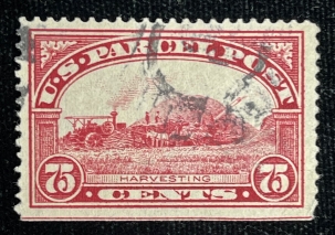 U.S. Stamps SCOTT #Q-11 PARCEL POST 75c CARMINE, USED, VF W/ SE (BOTTOM), CAT $35