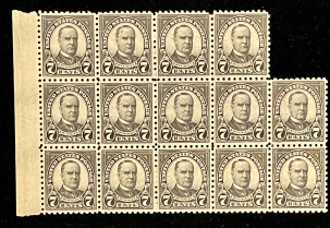 U.S. Stamps SCOTT #588 7c BLACK, RARE MULTIPLE OF 14, MOG-NH & VF, P.O. FRESH, CATALOG $364