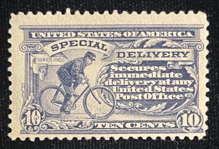 U.S. Stamps SCOTT #E-11b, 10c, ULTRAMARINE, MOG, NEVER HINGED, PENCIL NOTATION-CAT $75