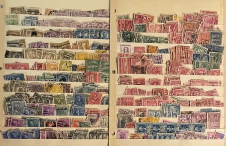 U.S. Stamps UNSORTED OLD U.S. DEALER STAOCKBOOK; 1000’s OF STAMPS 1860s-20th CENT-CAT $5000+