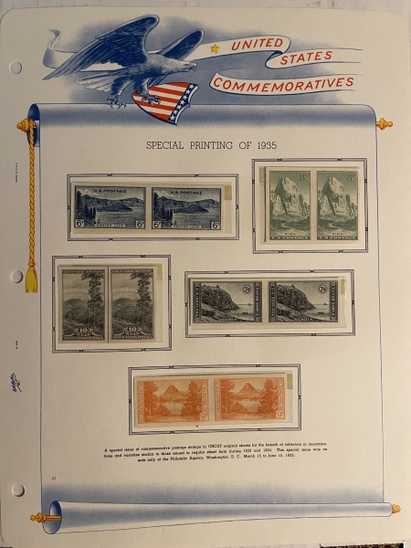 U.S. Stamps COLLECTION OF FARLEY SPECIAL PRINTINGS IN MOUNTS ON ALBUM PAGES, NGAI-FRESH & VF