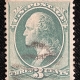U.S. Stamps SCOTT #98, 15c BLACK, F GRILL, USED, PERF TIP CR, APP VF, RED CANCEL-CAT $375