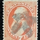 U.S. Stamps SCOTT #153 24c PURPLE, USED, AVG CENTERING, CORNER CR, LR SHORT PERFS-CAT $210