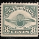 U.S. Stamps SCOTT #C-3 24c R/W/B “JENNY” AIRMAIL, UESD, VF & SOUND-CATALOG $35