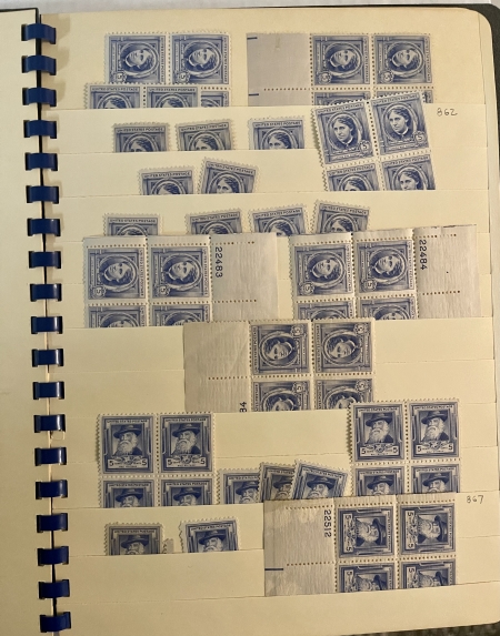 U.S. Stamps STOCK OF PREXIE COILS, 5c-10c FAMOUS AMERICANS, SINGLES, PAIRS, LP & PB-CAT $696