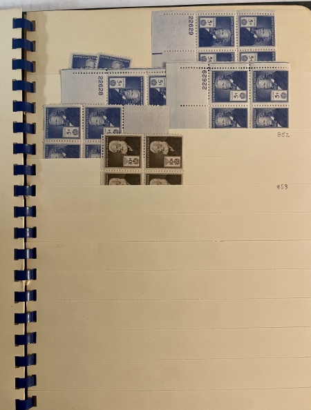 U.S. Stamps STOCK OF PREXIE COILS, 5c-10c FAMOUS AMERICANS, SINGLES, PAIRS, LP & PB-CAT $696