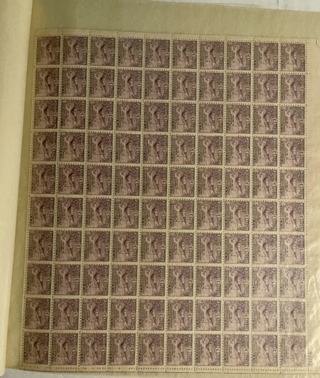 U.S. Stamps VINTAGE SHEET FILE, 1930s W/ COMPLETE SHEETS, MOG NH FRESH SHEETS-HIGH CAT VALUE
