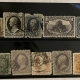 U.S. Stamps SCOTT #285-329 SELECTION OF EARLY COMMEMS, USED IN MOUNTS ON ACE PAGES-CAT $344+