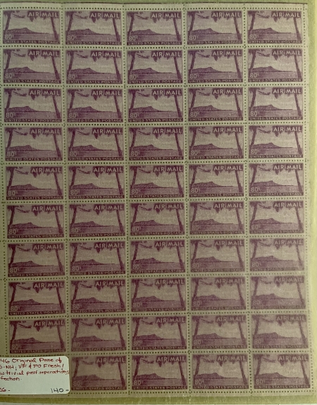 U.S. Stamps VALUABLE ORIGINAL SHEETS COLLECTION, SCOTT #906 (4),#C-46, ETC. MOG NH-CAT $1561