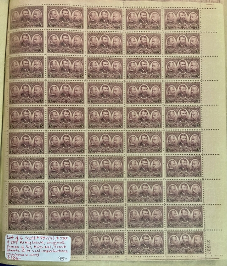 U.S. Stamps VALUABLE ORIGINAL SHEETS COLLECTION, SCOTT #906 (4),#C-46, ETC. MOG NH-CAT $1561