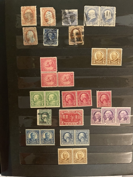 U.S. Stamps U.S. STOCKBOOK, VARIED STAMPS, MOST 1860-1950, MINT/USED, SOME FAULTS-CAT $600+
