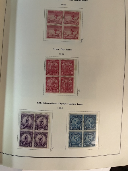 U.S. Stamps U.S. COMMEM. BLOCKS OF 4, 1909-1969 NATIONAL ALBUM-NEARLY COMPLETE FROM 1926 ON!