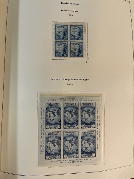 U.S. Stamps U.S. COMMEM. BLOCKS OF 4, 1909-1969 NATIONAL ALBUM-NEARLY COMPLETE FROM 1926 ON!