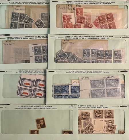 U.S. Stamps LOT OF HIGH-VALUE PREXIES, 10c FAMOUS AMERICANS, CHINA RESISTANCE, OTHERS-MOG NH