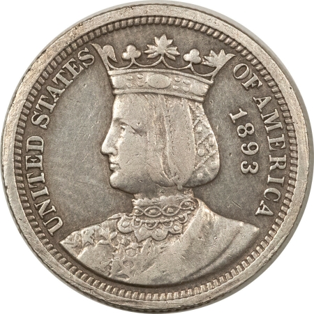 New Store Items 1893 ISABELLA QUARTER, HIGH GRADE CIRCULATED EXAMPLE!