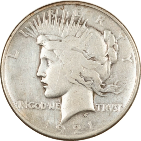 Peace Dollars 1921 PEACE DOLLAR, NICE CIRCULATED EXAMPLE – LIGHTLY CLEANED