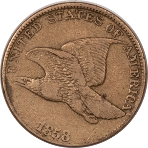 Flying Eagle 1858-LL FLYING EAGLE CENT, HIGH GRADE CIRCULATED EXAMPLE!