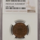 New Store Items UNDATED LINCOLN CENT ERROR, STRUCK 55% OFF-CENTER W/ OBV INDENT NGC UNC DETAILS