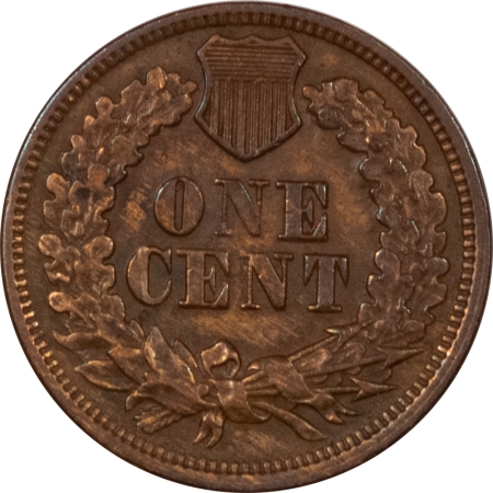 Indian 1864 INDIAN CENT – L ON RIBBON AU DETAILS, OLD CLEANING