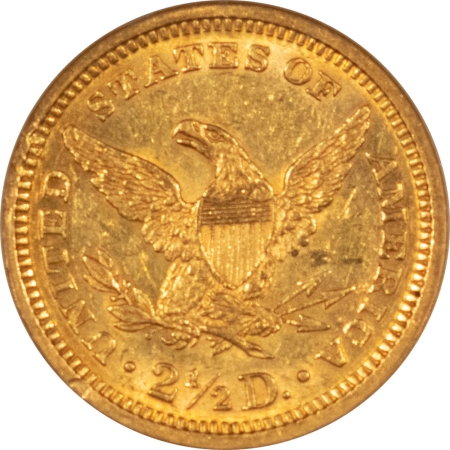 $2.50 1873 $2.50 LIBERTY GOLD – CLOSED 3, NGC AU-55 FATTIE HOLDER, PQ++ & CAC APPROVED