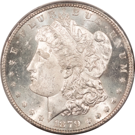 Morgan Dollars 1879-S MORGAN DOLLAR, REVERSE OF 1878 PCGS MS-63, PREMIUM QUALITY!