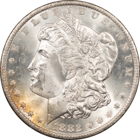Morgan Dollars 1882-CC MORGAN DOLLAR GSA – NGC BANDED MS-64, WITH BOX/CARD! FLASHY WHITE