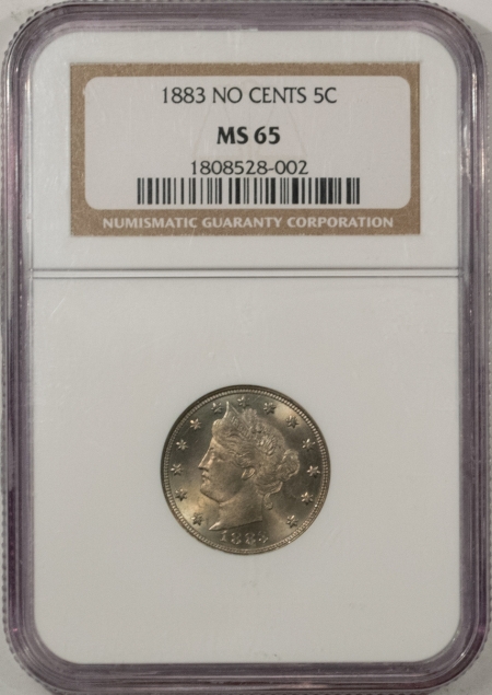 New Store Items 1883 NO CENTS LIBERTY NICKEL – NGC MS-65, PRETTY GEM!