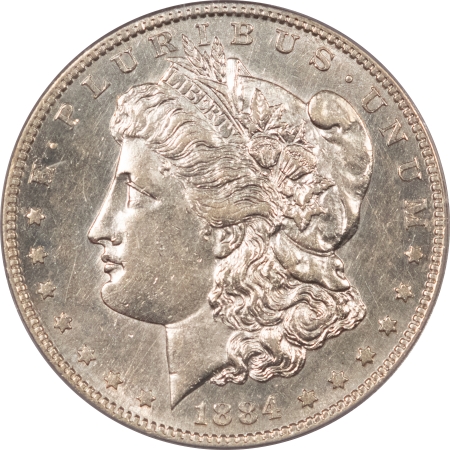 Morgan Dollars 1884-S MORGAN DOLLAR – PCGS AU-50, WHITE!