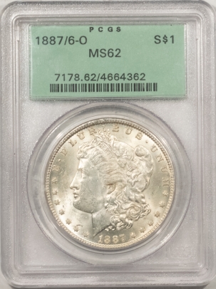 Morgan Dollars 1887/6-O MORGAN DOLLAR – PCGS MS-62, OGH, WELL STRUCK & PREMIUM QUALITY!