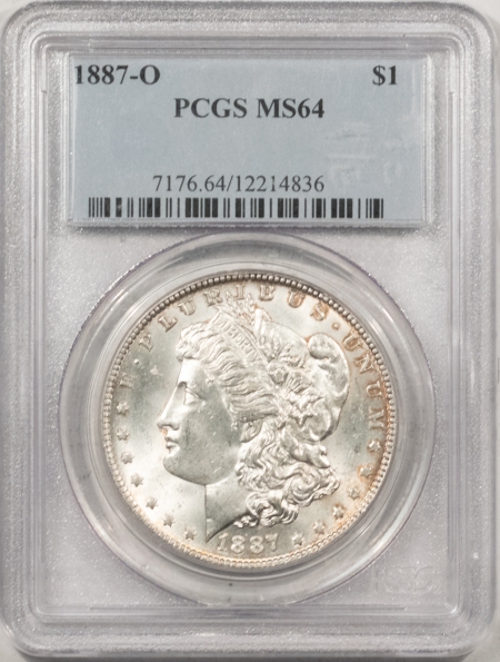 Morgan Dollars 1887-O MORGAN DOLLAR – PCGS MS-64 LOOKS 65! PREMIUM QUALITY!