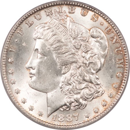 Morgan Dollars 1887-O MORGAN DOLLAR – PCGS MS-64 LOOKS 65! PREMIUM QUALITY!