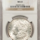 Morgan Dollars 1889-S MORGAN DOLLAR – PCGS MS-64
