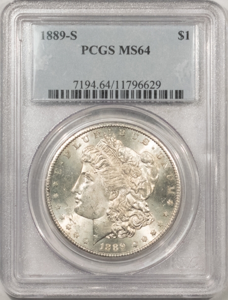 Morgan Dollars 1889-S MORGAN DOLLAR – PCGS MS-64