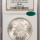 Morgan Dollars 1890-CC MORGAN DOLLAR, TOP 100 VAM-4 TAIL BAR NGC AU DETAILS CLEANED, NICE LOOK