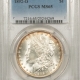 Morgan Dollars 1890-CC MORGAN DOLLAR – PCGS MS-62 PL, PREMIUM QUALITY! VIRTUALLY DMPL! NICE!