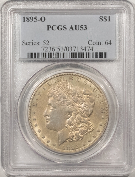 Morgan Dollars 1895-O MORGAN DOLLAR – PCGS AU-53, TOUGH KEY-DATE!