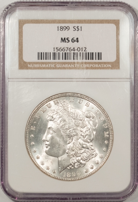 Morgan Dollars 1899 MORGAN DOLLAR – NGC MS-64, PREMIUM QUALITY!