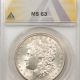 Morgan Dollars 1899 MORGAN DOLLAR – NGC MS-64, PREMIUM QUALITY!