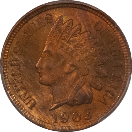 New Store Items 1903 INDIAN CENT – PCGS MS-65 RB, FRESH GEM!
