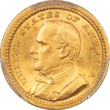 Gold 1903 $1 LA PURCHASE, MCKINLEY GOLD COMMEMORATIVE – PCGS MS-66